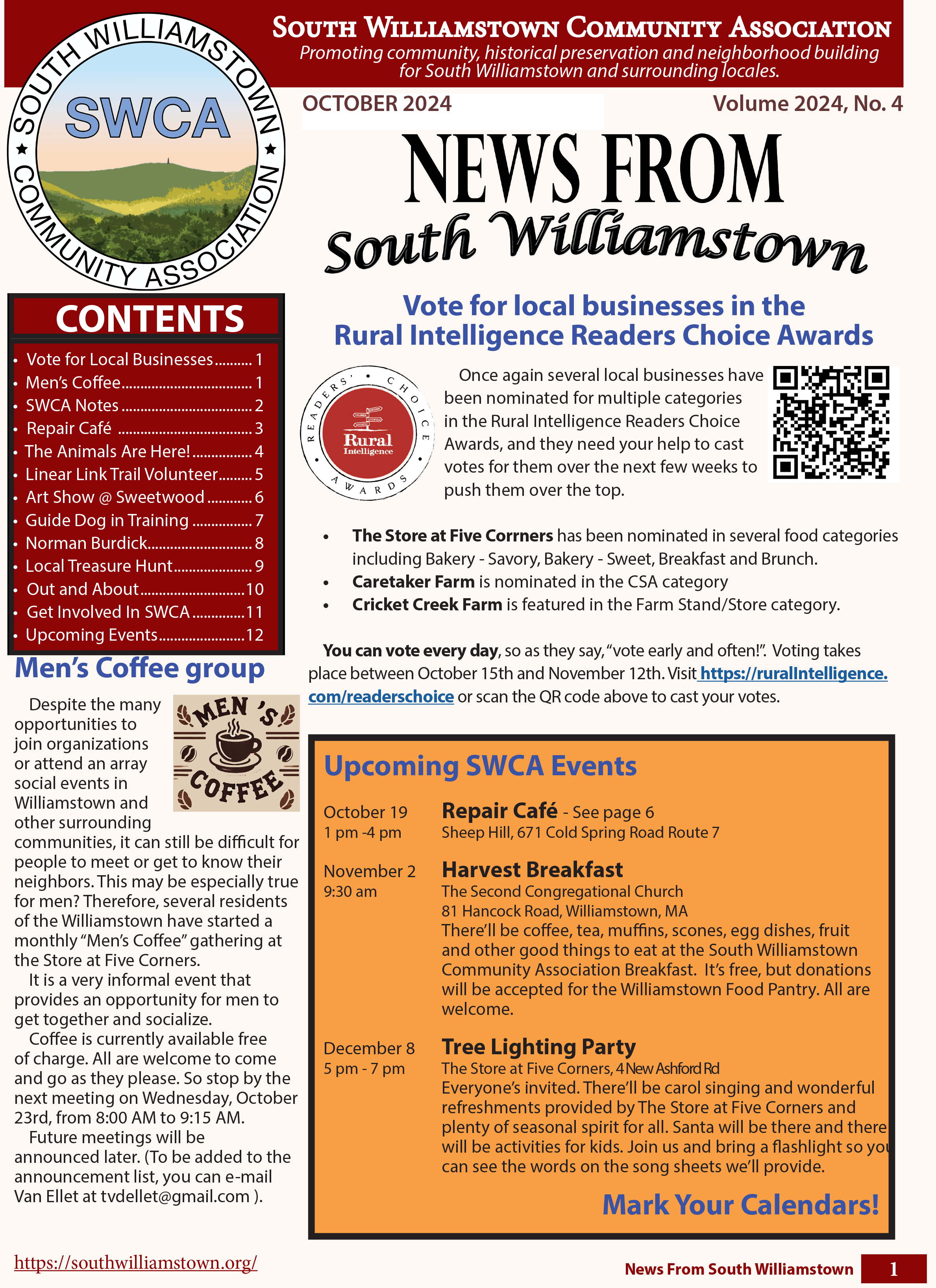 The Fall Edition of the South Williamstown Community Association newsletter is here!