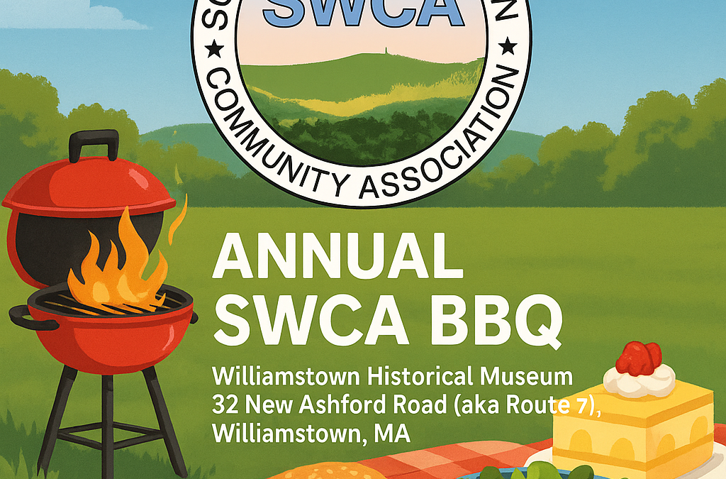 PLEASE JOIN US AT THE ANNUAL SWCA BBQ! Monday August 11th – 5:30 – 7:30 PM